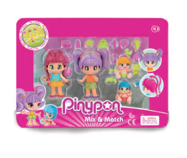 Pinypon. New Look. Pack 4 figuras