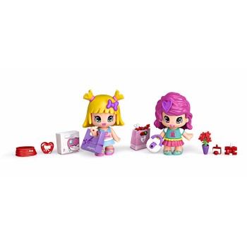 Pinypon coffret 2 figurines shopping