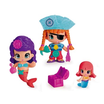 Pinypon Coffret 3 Figurines Pirate et Sirenes