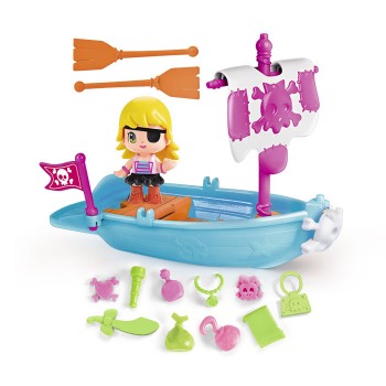 Pinypon Beateau Pirate + 1 Figurine