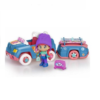 Pinypon. Carro de neve com reboque