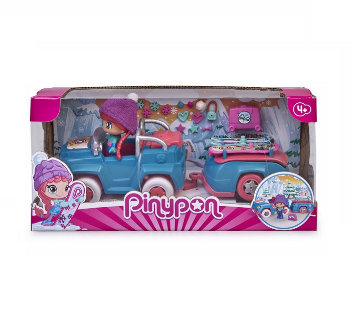 Pinypon. Carro de neve com reboque