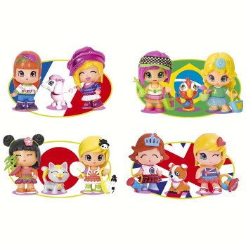  Pinypon Pack of 2 Queens with Cape and Scepter, Girls Ages 3  and Up (FAMOSA 700015653) Assorted Colour/Model : Everything Else